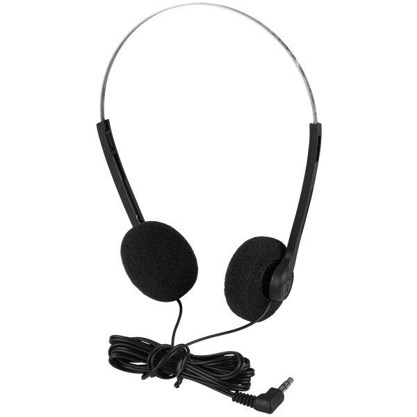 Parts Express Lightweight Stereo Headphones with 4 ft. Cord